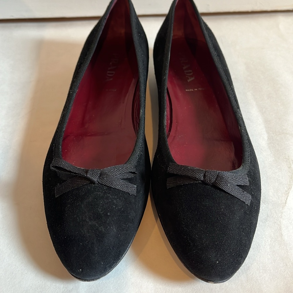 Prada suede ballet flat